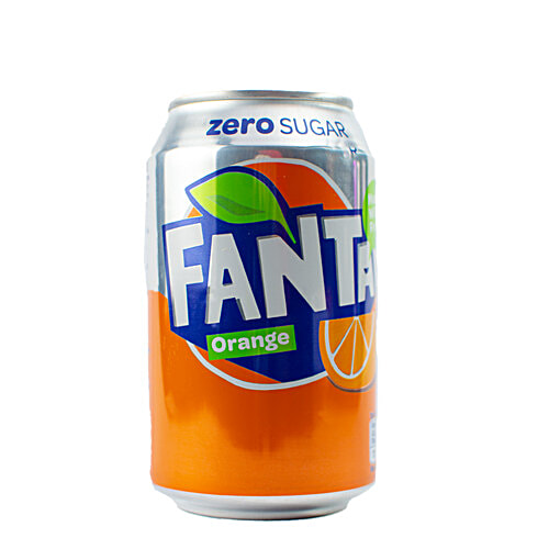 Fanta Sparkling Soft Drink - Zero Sugar, Orange, 330 ml  