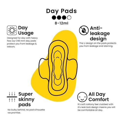 Buy Lemme Be Sanitary Pads Combo, 100% Cotton Certified Biodegradable, Teen  Pads (Day Box of 7+ Night Box of 7) Online at Low Prices in India 
