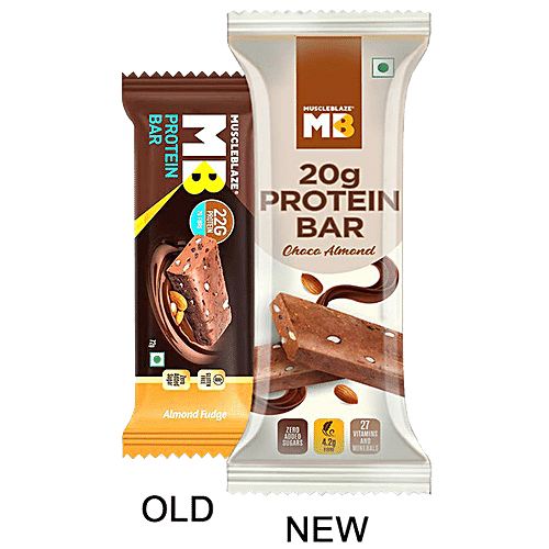 Buy Muscleblaze 22g Protein Bar No Added Sugars Almond Fudge Online At Best Price Of Rs 1440