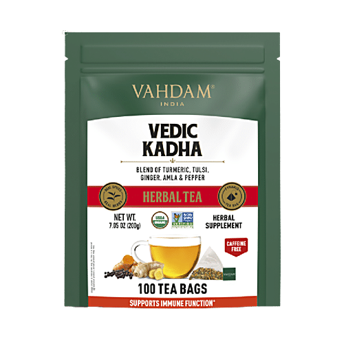 Buy Vahdam Vedic Kadha Herbal Tea - Supports Immune Function, Rich In ...