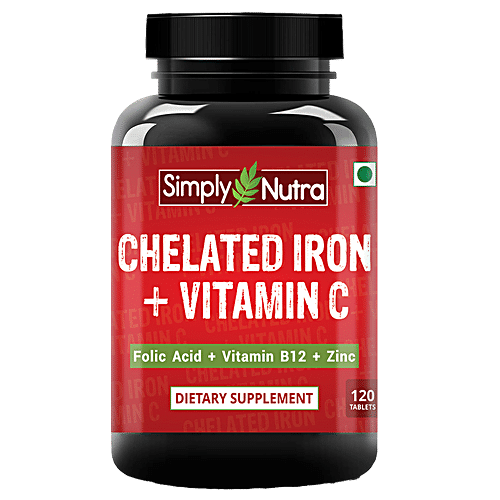 Buy Simply Nutra Chelated Iron & Vitamin C Dietary Supplement - Helps ...