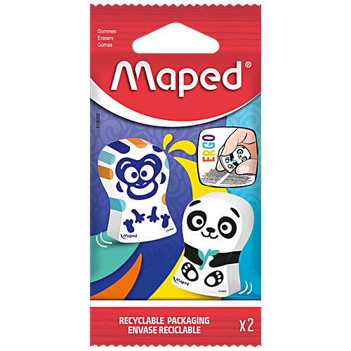 Buy Maped Eraser - Ergo Fun Multicolour, Paper Flowpack X2 Online at ...