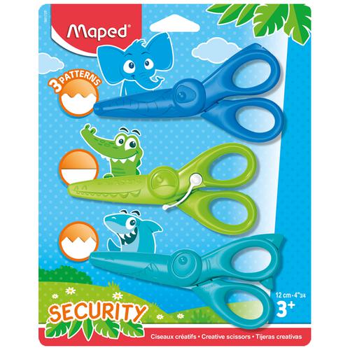 Buy Maped Set Scissors - Blister Kidicraft X3,12 cm, Safe For Kids Online  at Best Price of Rs 150 - bigbasket