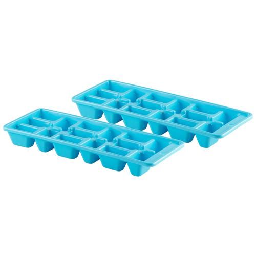 2PCS Ice Cube Tray Silicone Ice Cube Tray with Lid Stackable Ice