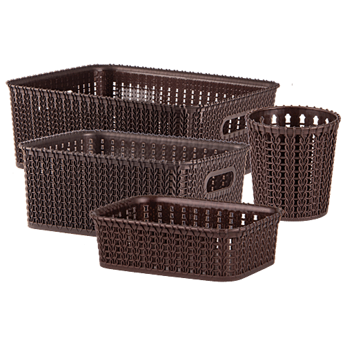 Buy Polyset Open Marvel Basket - 4 Sizes, Matte Brown Online at Best ...