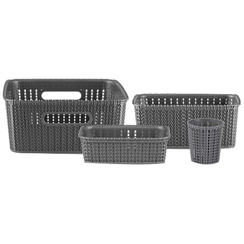 Buy Polyset Open Marvel Basket - 4 Sizes, Silver Online at Best Price ...