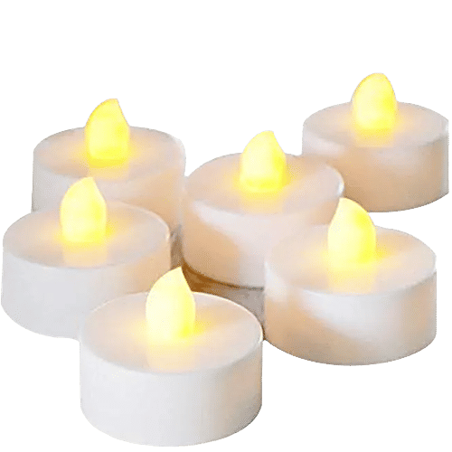 Buy Mansaa Flameless Diya Lights - 2 Cm, Yellow Online At Best Price Of 