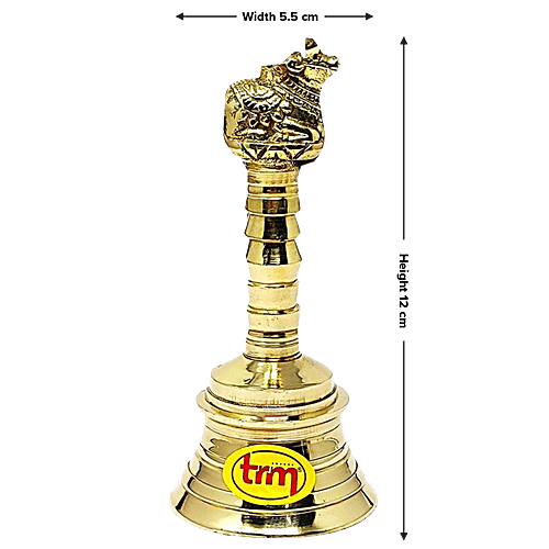 Buy Trm Pooja Bell - Brass Metal, No.4, For Home/Mandir Use Online