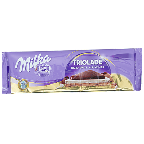 Buy Milka Triolade Apline Milk With White Dark Chocolate Online At Best Price Of Rs