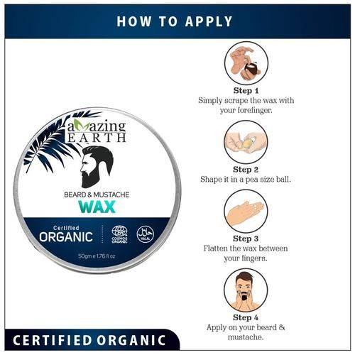 Buy Amazing Earth Beard & Mustache Wax - Certified Organic Online at ...