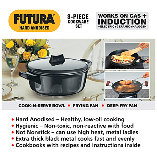 Buy Hawkins Futura Hard Anodised Induction Compatible Cookware Set ...