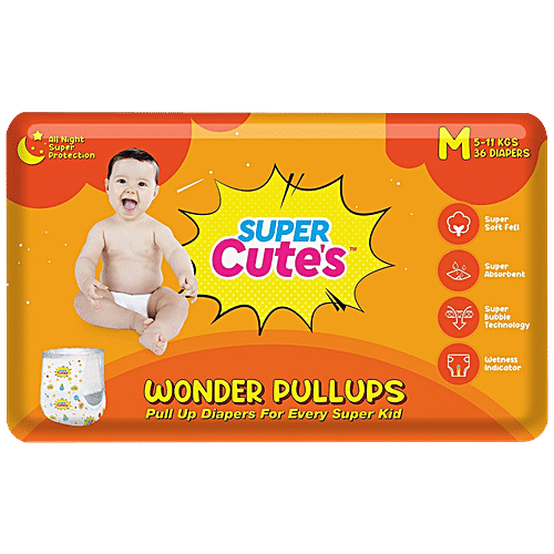 Buy Super Cute's Diaper Pants For Babies - Soft, Absorbent, Wetness  Indicator, M Online at Best Price of Rs 798 - bigbasket