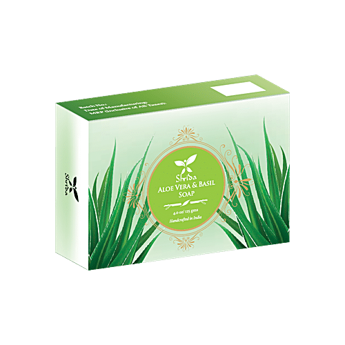 Buy Shrida Aloe Vera & Basil Soap - Rich In Anti-Inflammatory, Anti ...