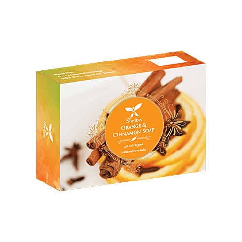 Buy Shrida Orange Cinnamon Soap - Rich In Antioxidant & Antimicrobial ...