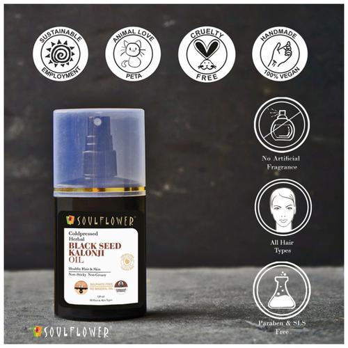 Buy Soulflower Herbal Black Seed Kalonji Oil Cold Pressed For Healthy Hair Skin Online At