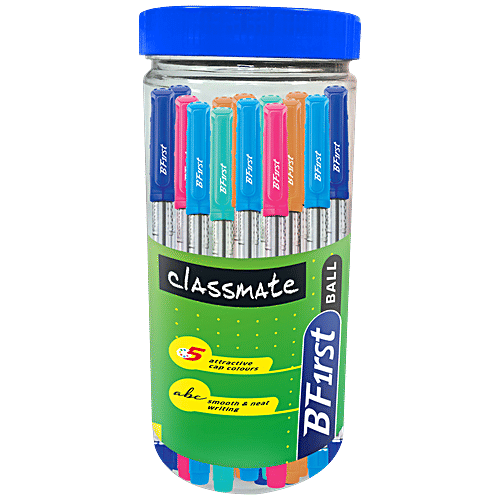 Buy Classmate Bfirst Ball Pens - Blue, Pigmented & Smudge Proof Ink ...