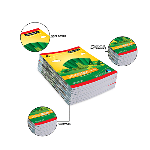 Buy Classmate Origami Notebook Single Line 56 Gsm School Use Boosts Creativity Online At 7741