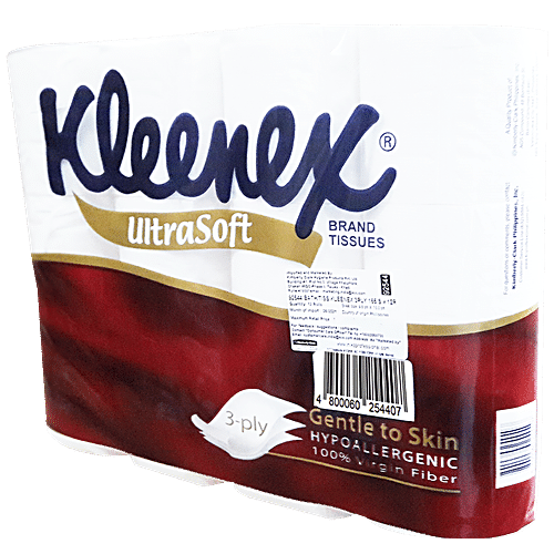 Buy Kleenex Toilet Rolls - 3 Ply,100% Virgin Pulp, Hypoallergenic ...