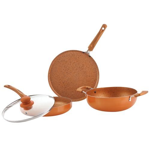 Buy Copper Frypan (Frying Pan) with Lid for Cooking Online