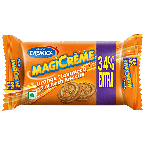 Buy Cremica Magicreme Cream Sandwich Biscuits - Orange , Teatime Snack ...