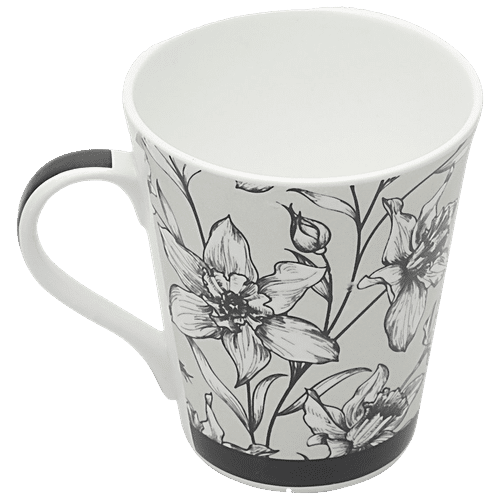 Buy JCPL Ceramic Coffee/Milk Mug - Zing, Flowers, Black Online at Best ...