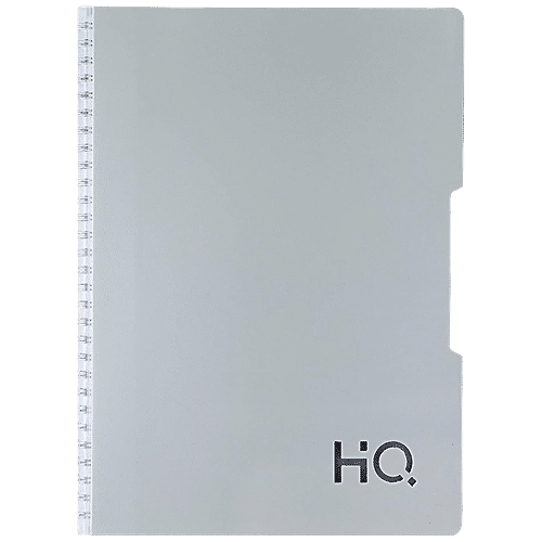 Buy Navneet HQ Wiro Bound Notebook - Ruled, Single Line, Grey, A5