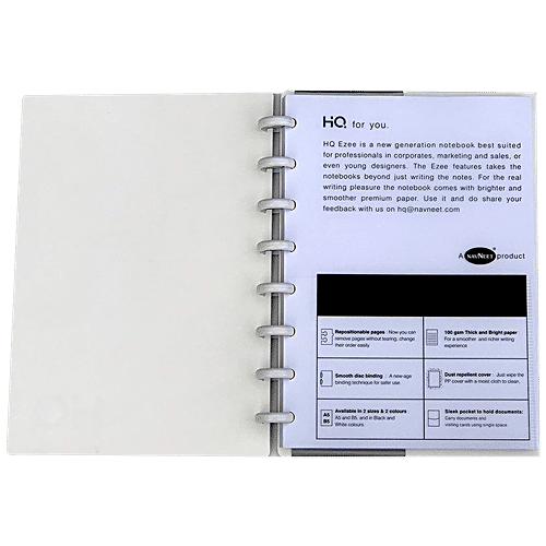 Buy Navneet HQ Ezee Disc Note Book - Single-Line, 120 Pages, White ...