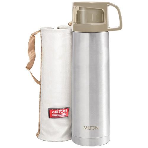Buy Milton Thermosteel Glassy 1000 Water Bottle With Cup 24 Hrs Hot Cold Grey Online At Best Price Of Rs 1260 Bigbasket