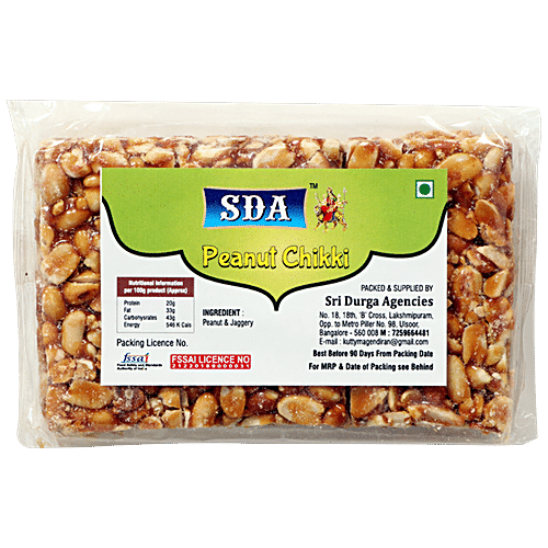 Buy SDA Peanut Chikki - Made With jaggery, Healthy Snack, Protein Rich ...