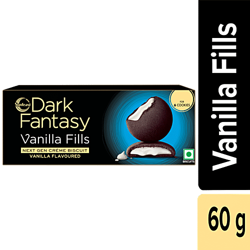 Buy Sunfeast Dark Fantasy Vanilla Fills Crunchy Choco Cookies With Vanilla Creme Online At