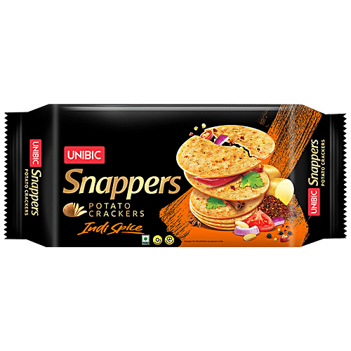 Buy UNIBIC Snappers - Potato Crackers, Indi Spice, Crispy Snack Online ...