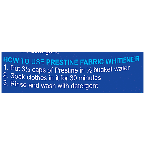 Prestine Liquid Blue - Fabric Whitener, For White Clothes, 250 ml