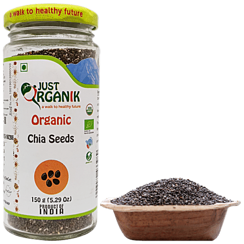 Buy Just Organik Chia Seeds - Rich In Antioxidants, Superfood, Low ...