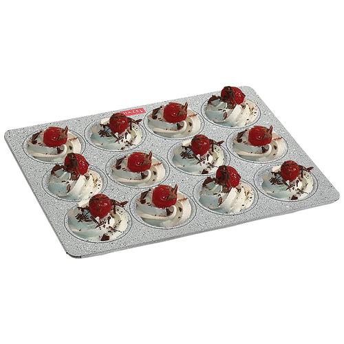 Buy Hazel Aluminium Cupcake Muffin Mould Microwave Safe 12 Cavities