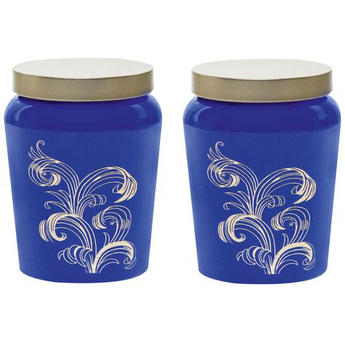 Buy Yera Storage Jar - With Metallic Lid, Golden Foil Printed, For ...