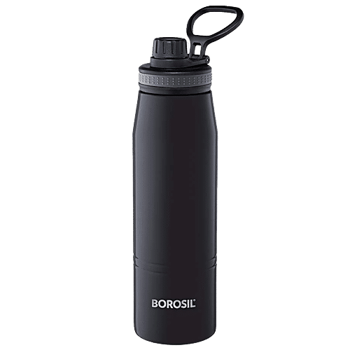 Buy Borosil Gosports Hot Cold Stainless Steel Flask Bottle Rustproof Black Online At Best