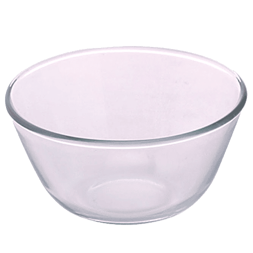 Buy Borosil Glass Mixing And Serving Bowls With White Lids Oven And Microwave Safe Borosilicate