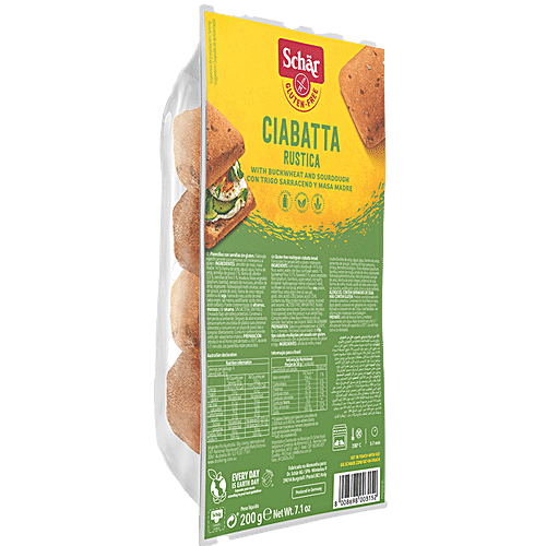 Buy Schar Gluten Free Ciabatta Rustica Bread With Buckwheat & Sourdough ...