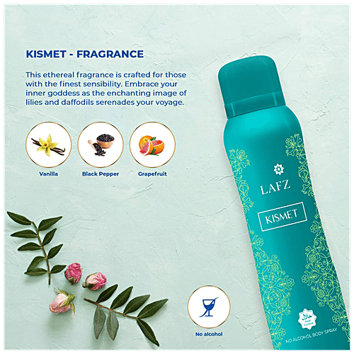 Buy LAFZ Kismet No Alcohol Body Spray - For Women, Long Lasting ...