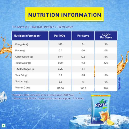 nestea iced tea nutrition facts