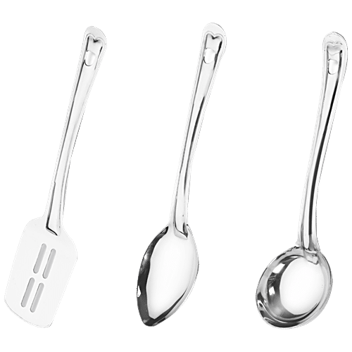 Buy Crystal Stainless Steel Spatula, Ladle & Server Set - Elegant ...