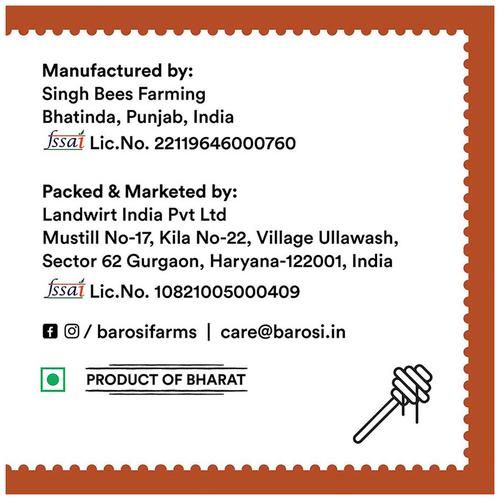 Barosi Multi Floral Honey - NMR Tested, Pure & Raw, Natural Immunity Booster, 500 g Jar 