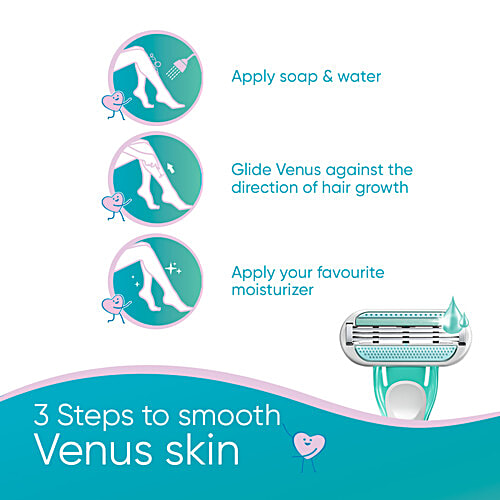 Buy Gillette Venus Skin Love With Skin Essence Women’s Razor - For Hair ...