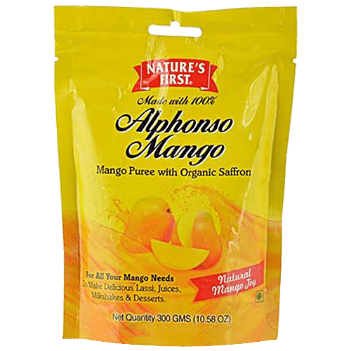 Buy Natures First Festive T Pack Alphonso Mango Puree With Organic Saffron And Added Sugar 9547