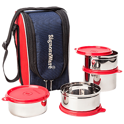 Buy Signoraware Executive Max Fresh Stainless Steel Lunch Box Set ...