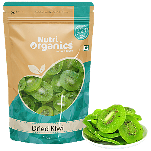 Dried Green Kiwi slices - 100% organic kiwi fruit - healthy natural fruit