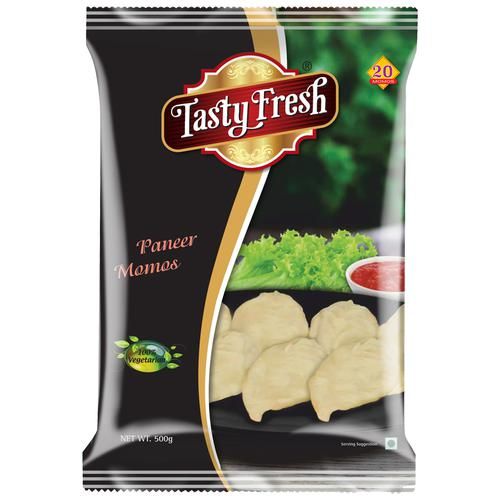 Tasty Fresh  Paneer Momos - Ready To Steam/Fry Dumplings, For Snacking Use, 500 g  