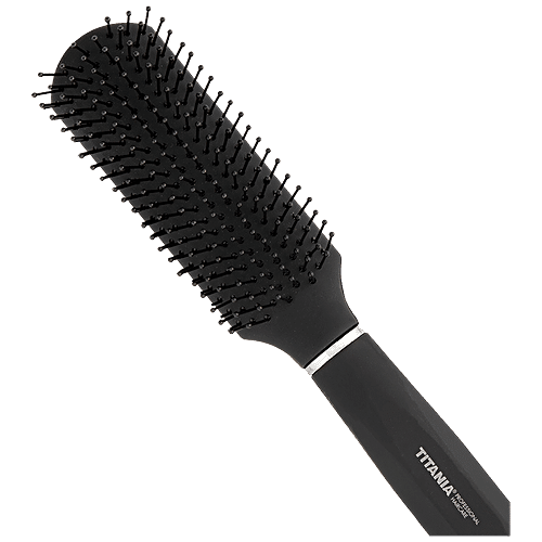 Buy Titania Styling Hair Brush - With Silver Ring, Durable, Black ...