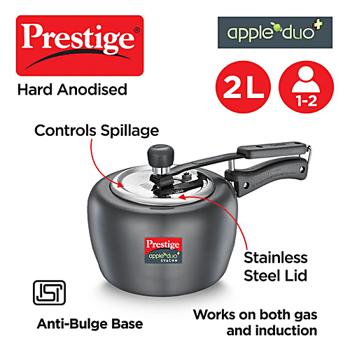 prestige apple duo plus pressure cooker 3 litres