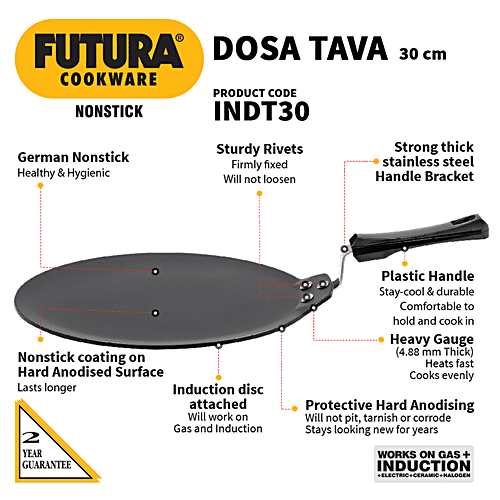 Buy Hawkins Futura Non Stick Tava Griddles 33 Cm 488 Mm Online At Best  Price of Rs 1748 - bigbasket